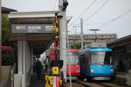 世田谷線のカラフルな列車