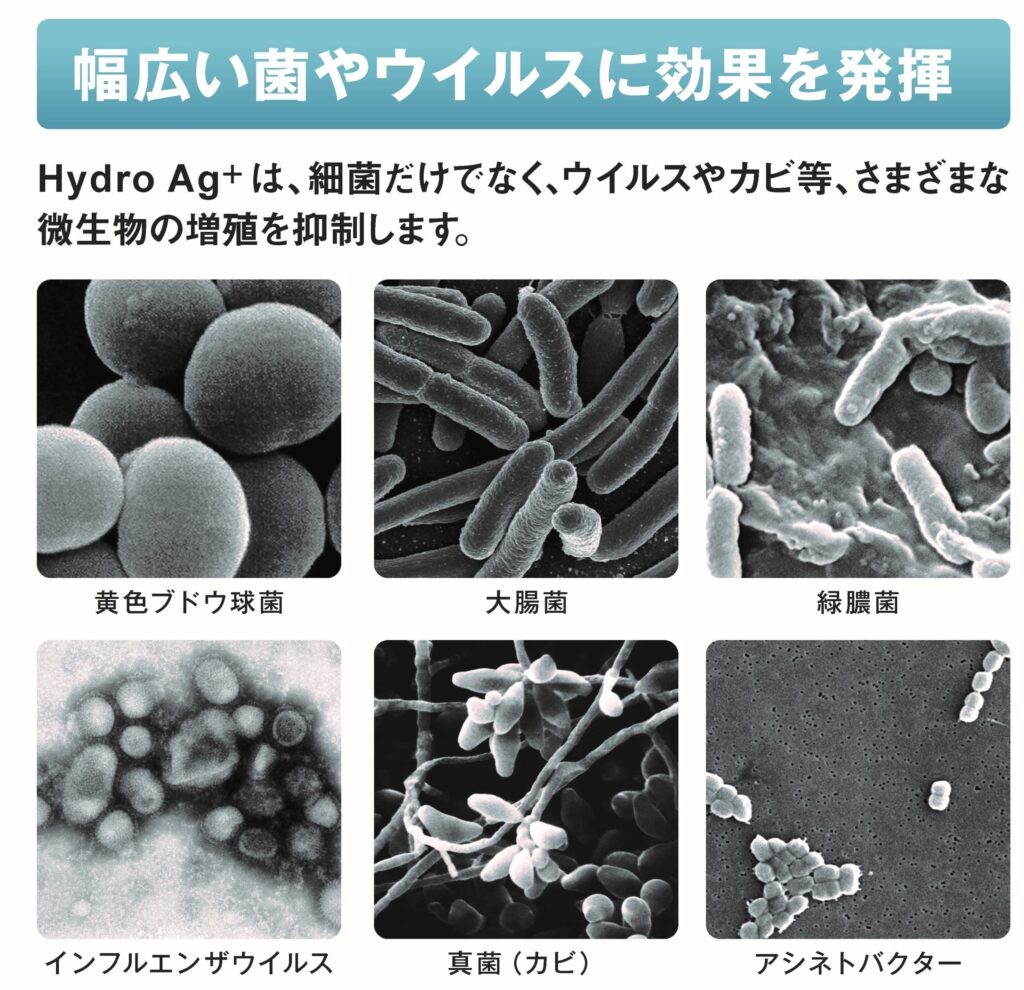 幅広い菌やウイルスに効果を発揮